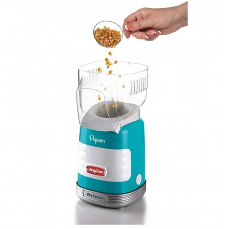 Ariete Pop Corn Party Time macchina per popcorn 1100 W Blu, Trasparente
