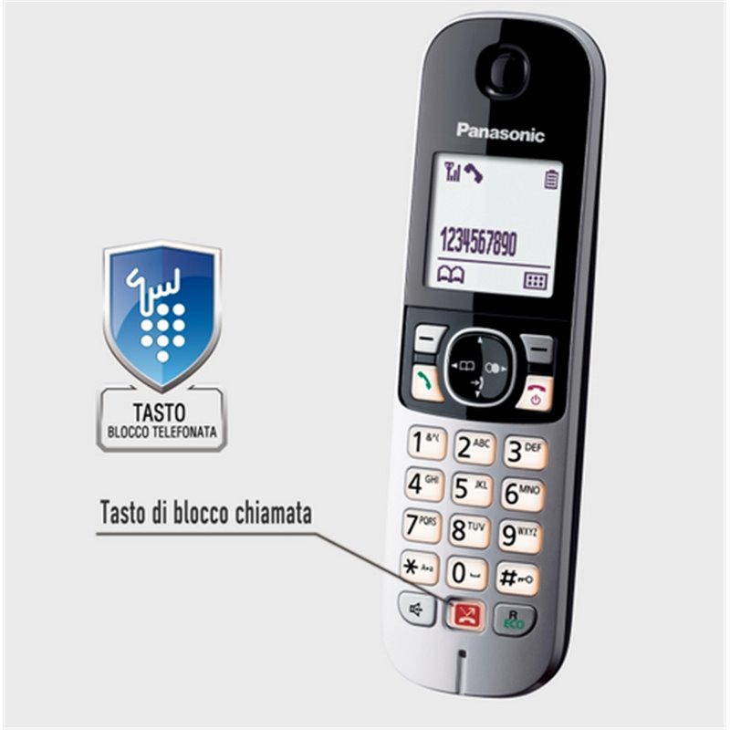 Cordless Panasonic KX-TG6851 con vivavoce