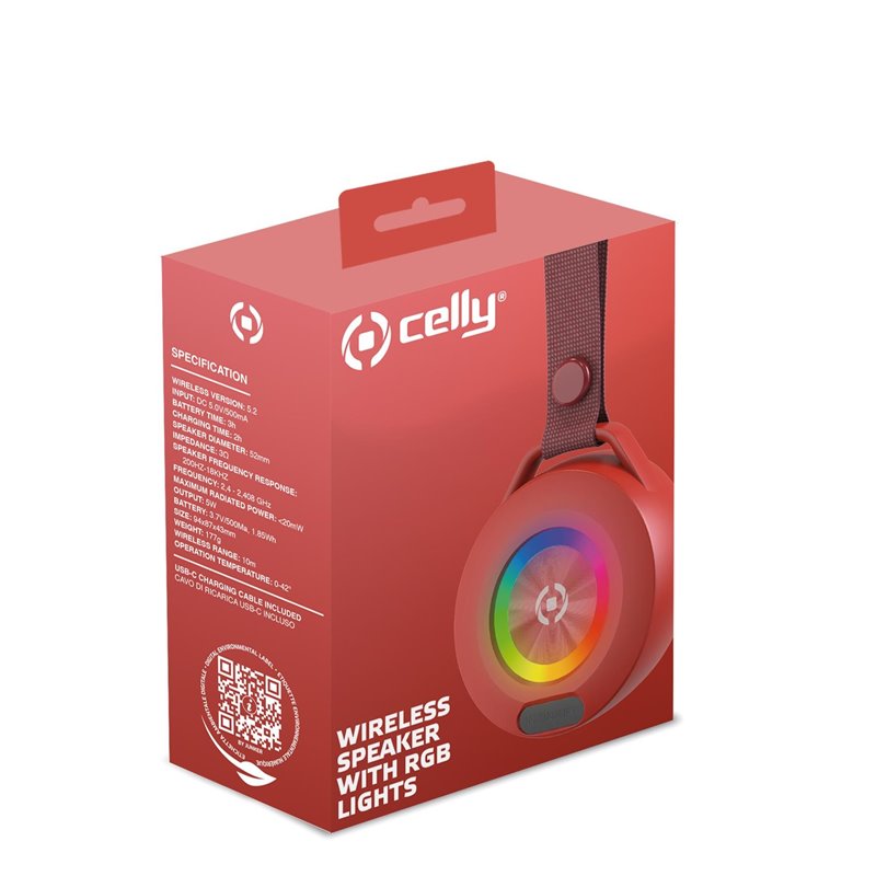 Celly Cassa bluetooth luci RGB LIGHTBEAT