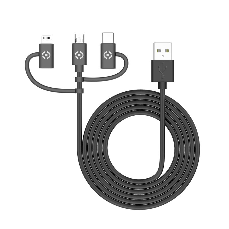 Celly Cavo Universdale 3 in 1 Micro USB, Lightning, USB-C