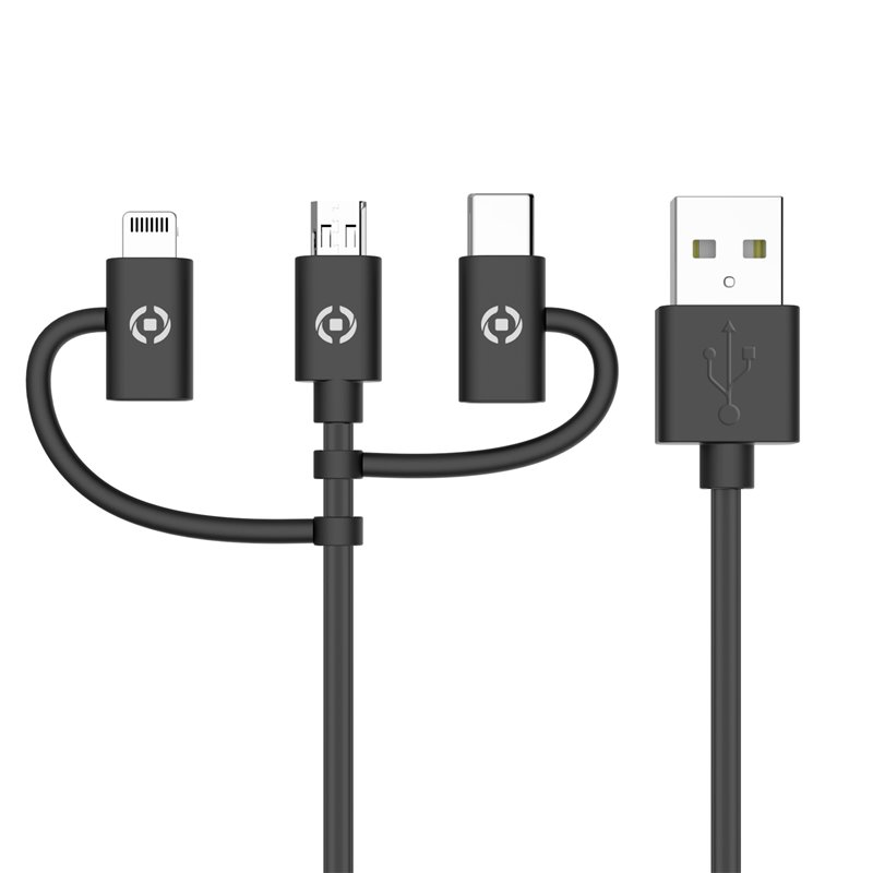 Celly Cavo Universdale 3 in 1 Micro USB, Lightning, USB-C