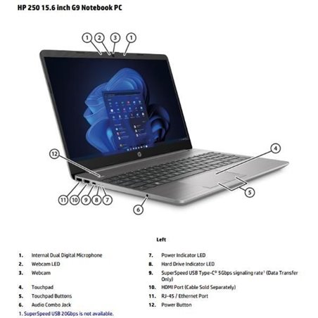 Hp notebook G9 6F202EA NE4500