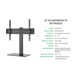 Superior Staffa TV da tavolo da 37" a 70" capacità 40Kg SUPSTV020 2