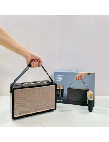 M35 Cassa bluetooth a batteria con 2 microfoni per karaoke