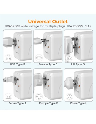 Tessan Adattatore universale da viaggio 4 in 1 2