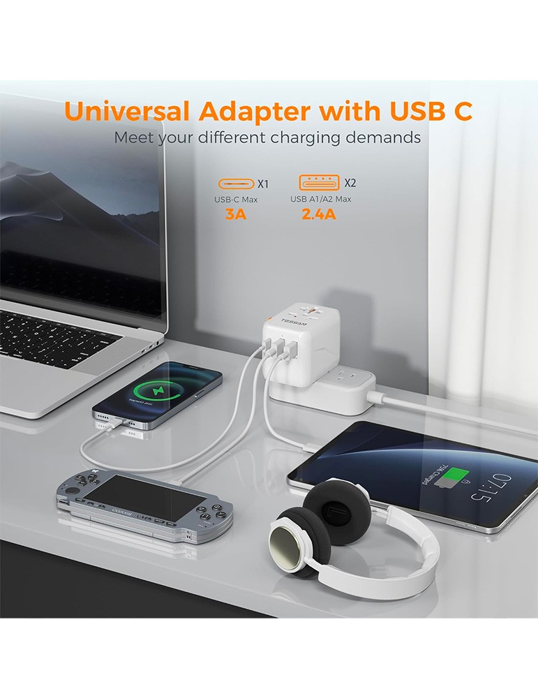 Tessan Adattatore universale da viaggio 4 in 1