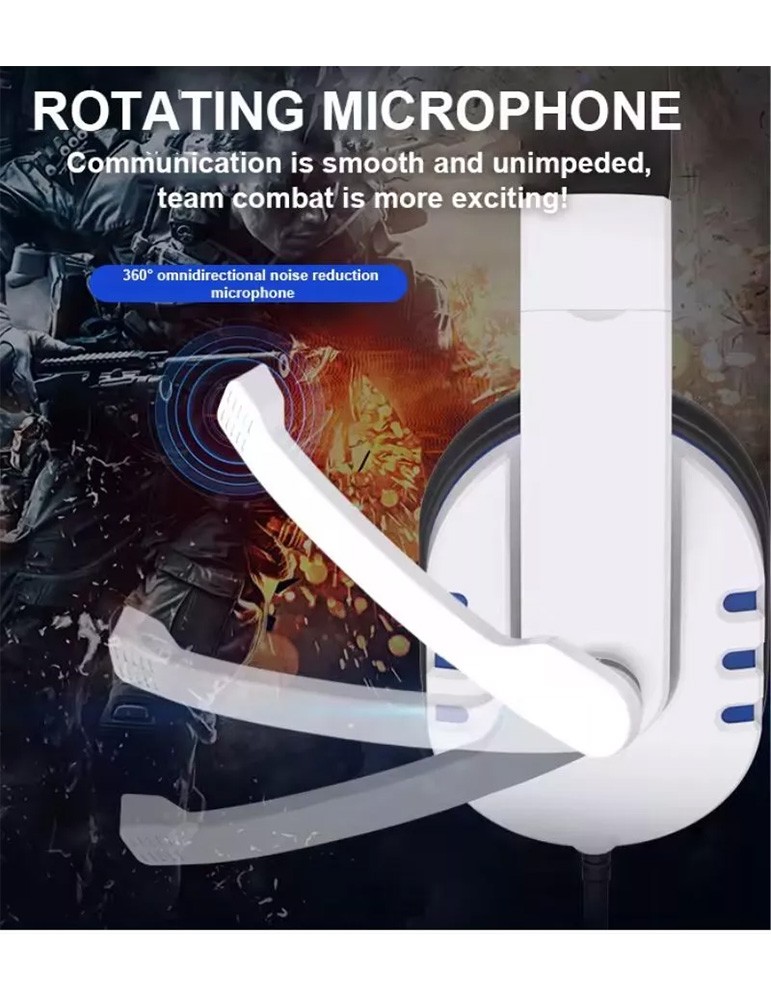 Cuffie Gaming con Controllo Volume Microfono Compatibile PS5/4 - Xbox One - PC