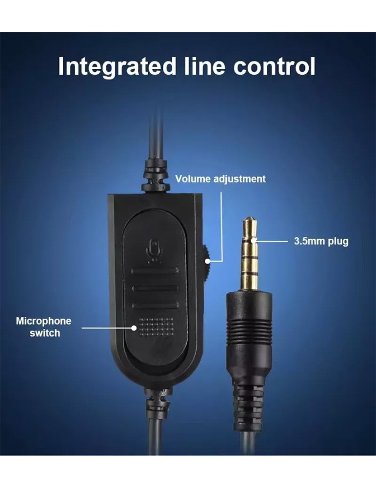 Cuffie Gaming con Controllo Volume Microfono Compatibile PS5/4 - Xbox One - PC