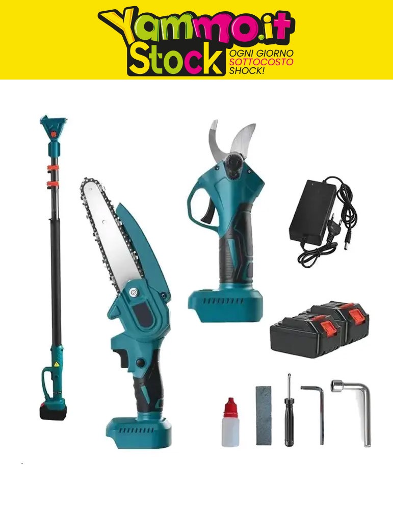 KIT POTATURA 3 in 1 con Asta Telescopica Allungabile