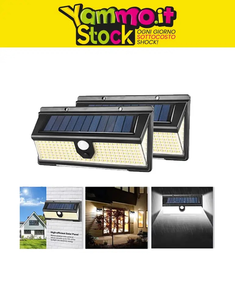 Clip da Muro - 190 LED - con Sensore di Movimento