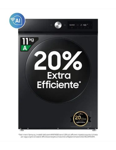 SAMSUNG - Lavatrice WW11DB7B94GBU3 11 Kg Classe A-NERO