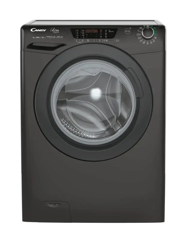 Candy Lavatrice 8 Kg Classe A-10% Motore Inverter Wi-Fi Nero - HE1584TWMBB6-S Ultra Hygiene