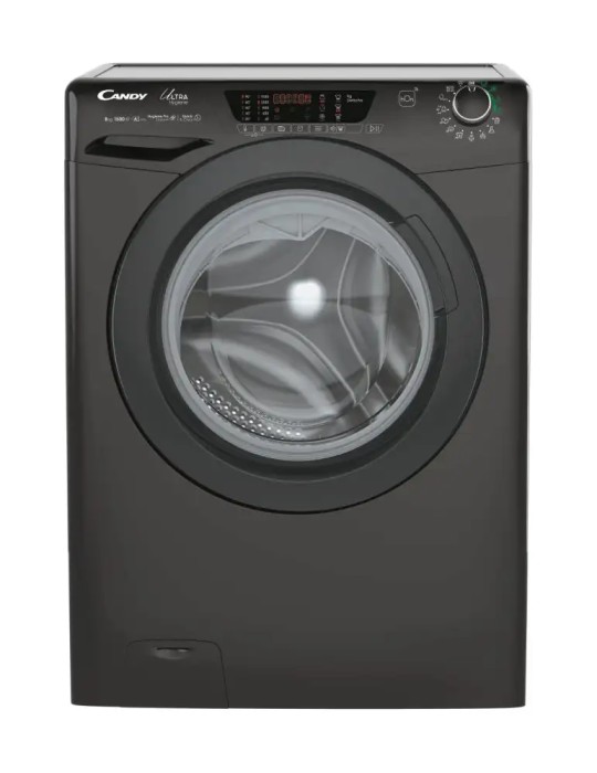 Candy Lavatrice 8 Kg Classe A-10% Motore Inverter Wi-Fi Nero - HE1584TWMBB6-S Ultra Hygiene