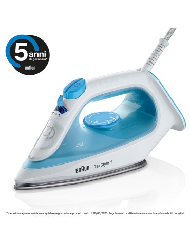 Braun TexStyle 1 Ferro da stiro a secco e a vapore Piastra in Ceramica 2000 W
