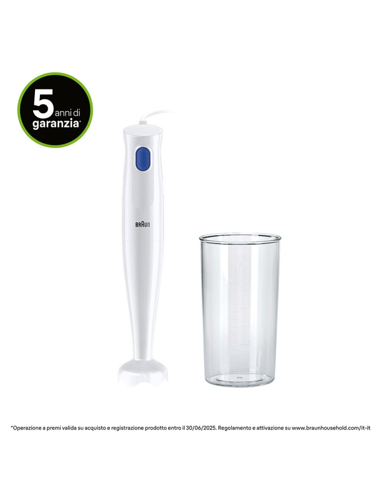Braun MultiQuick 1 MQ10.001P Minipimer Frullatore ad immersione