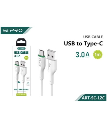 Cavo USB - USB-C da 3.0A - 1 metro - SIIPRO SC-12C