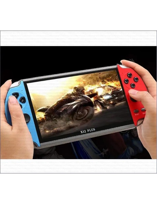 Console Portatile Giochi Retro Game X12 PLUS con Display a colori 7 Pollici e Memoria da 16GB