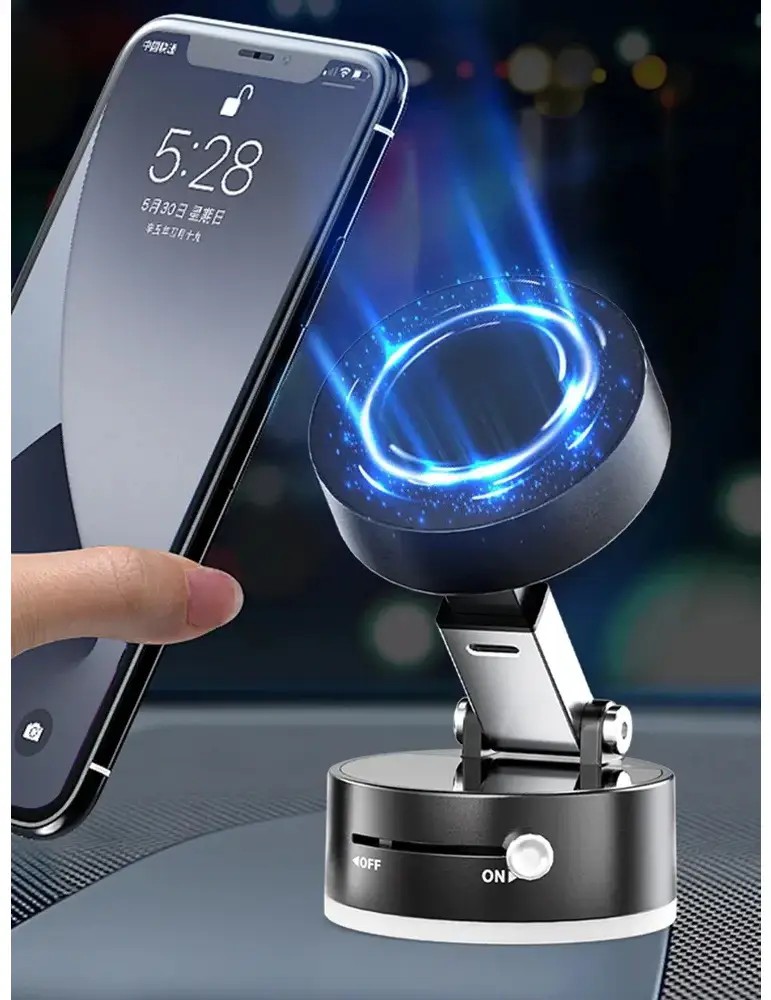 Vacuum Car Holder - Supporto per Smartphone Girevole 360° - Attacca su tutte le superfici