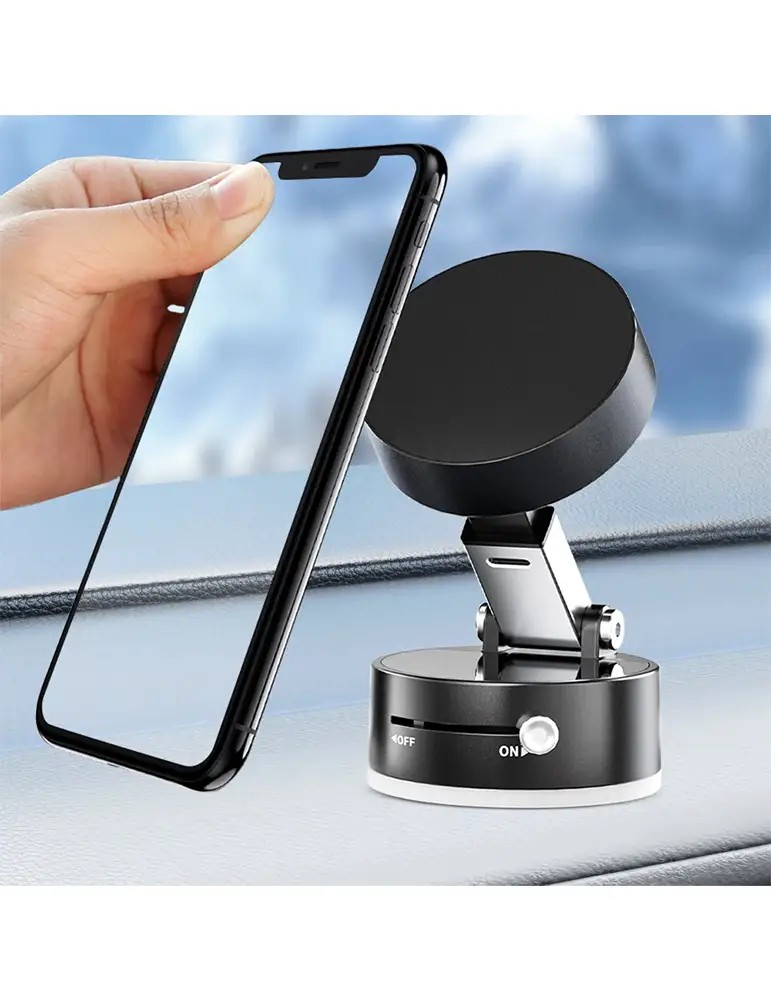 Vacuum Car Holder - Supporto per Smartphone Girevole 360° - Attacca su tutte le superfici