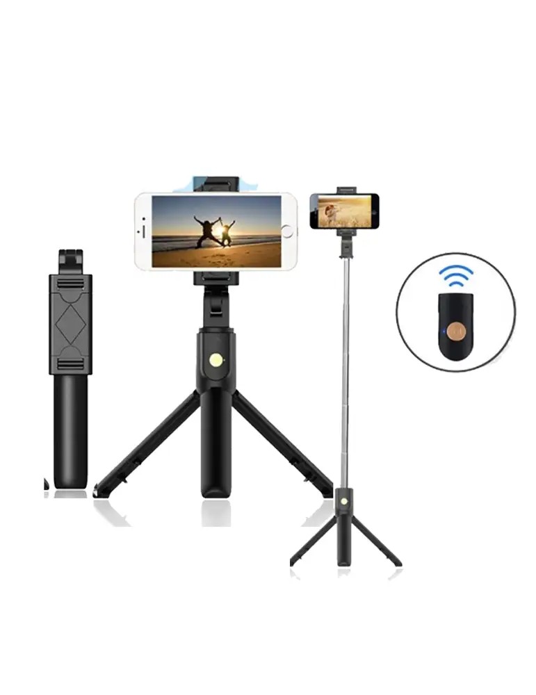 Selfie Stick e Supporto Smartphone Regolabile e Allungabile con Telecomando