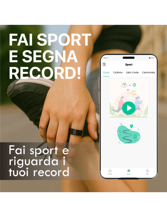 Smart Ring Nexa - Fitness Tracker Bluetooth - per iOS e Android