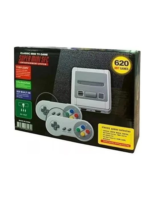 Console Super Mini SFC Mini Edition com 620 Videogames 8 Bits inclusi