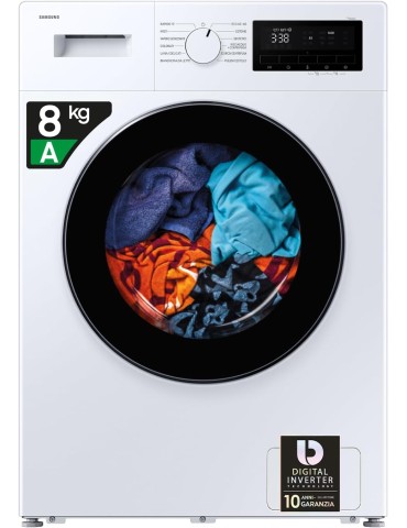 Samsung Lavatrice Front Slim WW80FG3M05AW/ET, 8 Kg, Display LED