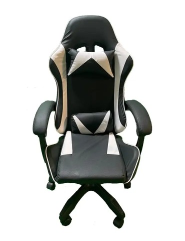 Sedia Gaming con Poggiatesta, Braccioli Rivestiti e Supporto Lombare