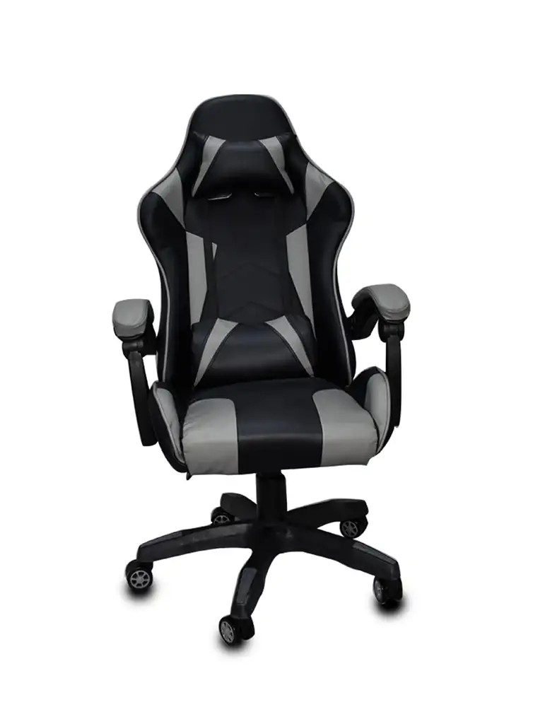 Sedia Gaming con Poggiatesta, Braccioli Rivestiti e Supporto Lombare