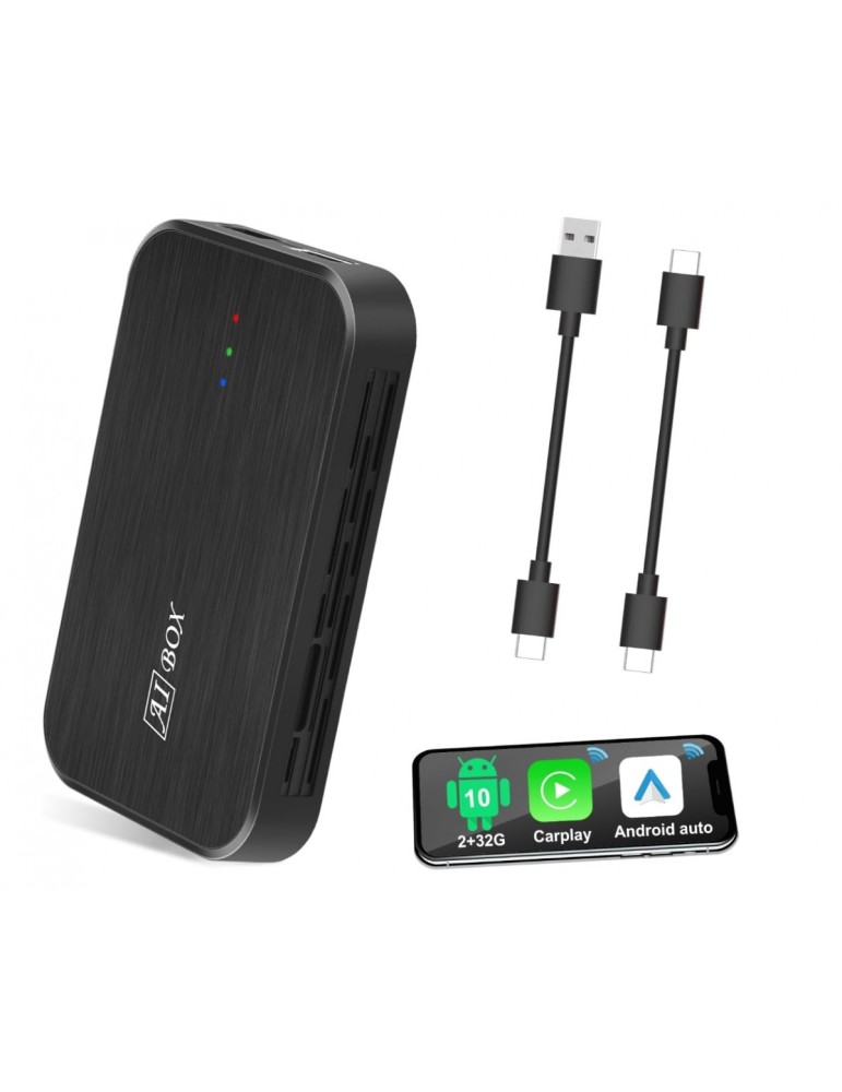 Android Auto Apple Carplay Ai Box 2+32G Wireless Senza Fili