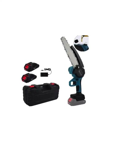 Mini Motosega Elettrica a Batteria 1200W DA 8" pollici con Olio Automatico