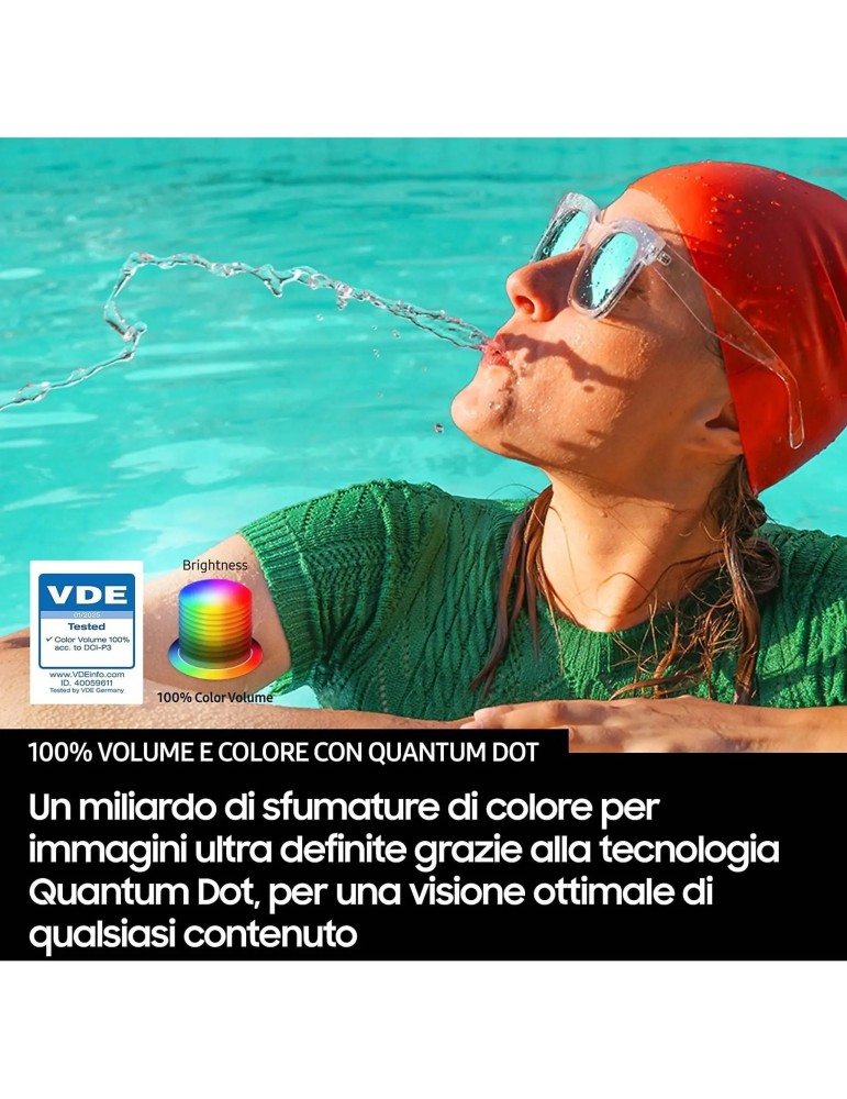 SAMSUNG QE55Q6FAAU SMART TV QLED 55" 4K - TV QLED 55" con Tecnologia Quantum Dot e Design Elegante
