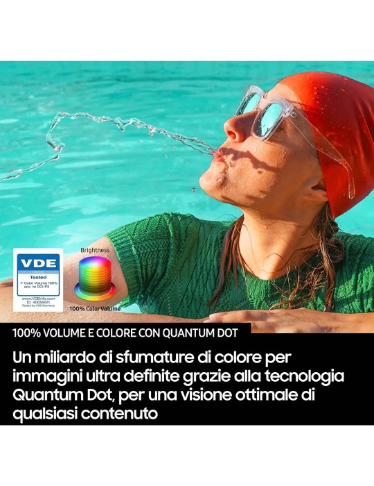 SAMSUNG QE55Q6FAAU SMART TV QLED 55" 4K - TV QLED 55" con Tecnologia Quantum Dot e Design Elegante