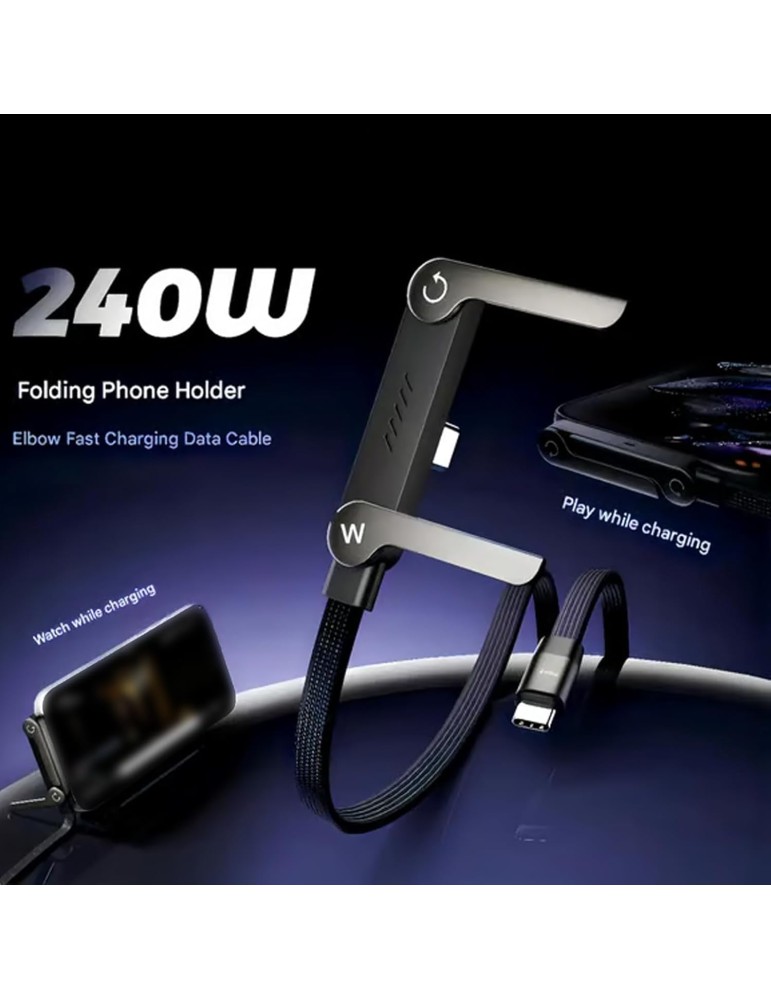 Invisible Holder Charger Cable con Stand, 240W Super Fast Charging