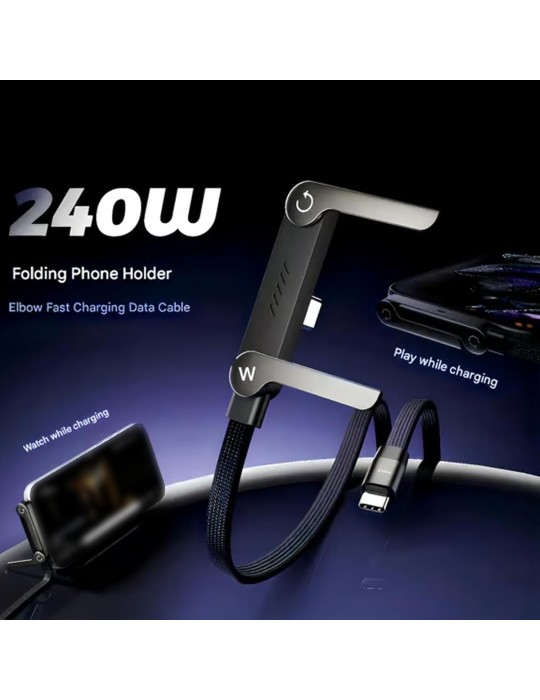 Invisible Holder Charger Cable con Stand, 240W Super Fast Charging