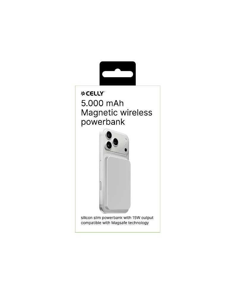 CELLY | MAGNETIC WIRELESS POWERBANK 5000MAH