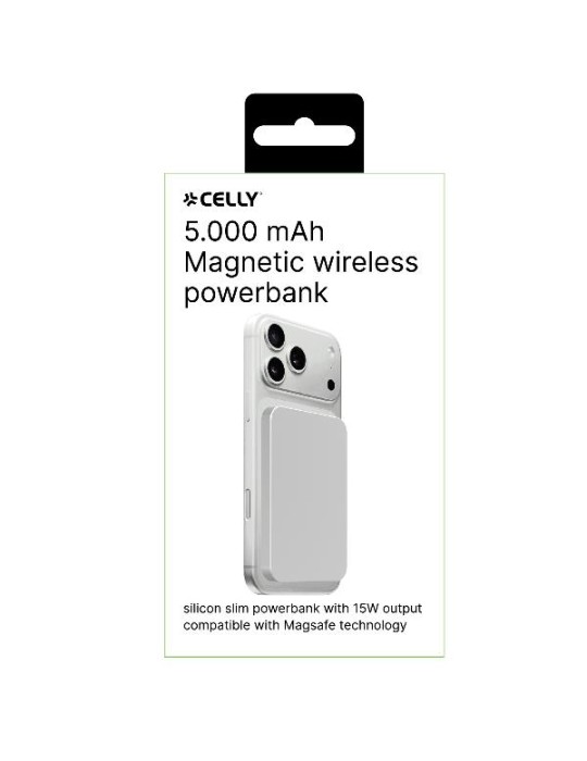 CELLY | MAGNETIC WIRELESS POWERBANK 5000MAH