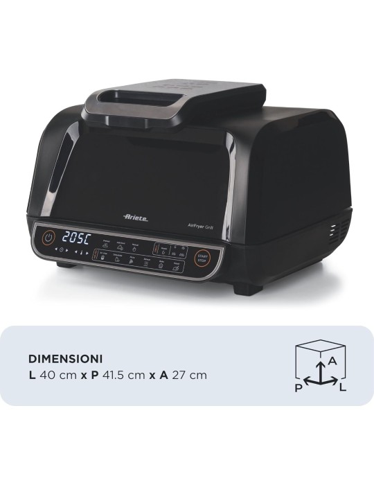 Ariete Friggitrice ad aria e Griglia Bistecchiera 1700W