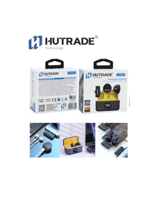 HUTRADE | MICROFONO WIRELESS CON BASE DI RICARICA
