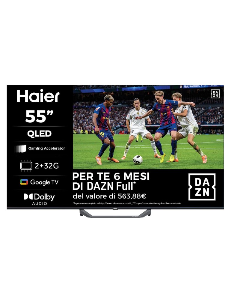 SMART TV | HAIER QLED 55" 4K UHD 6 MESI DAZN GRATIS