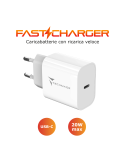 TECHMADE CARICABATTERIE 20W CON UNA PORTA USB-C