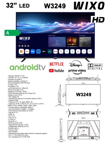 WIXO | SMART TV 32" HD LED 2