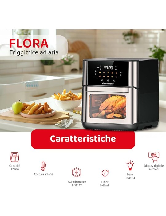 Melchioni Friggitrice Ad Aria Flora | 12lt 1800w